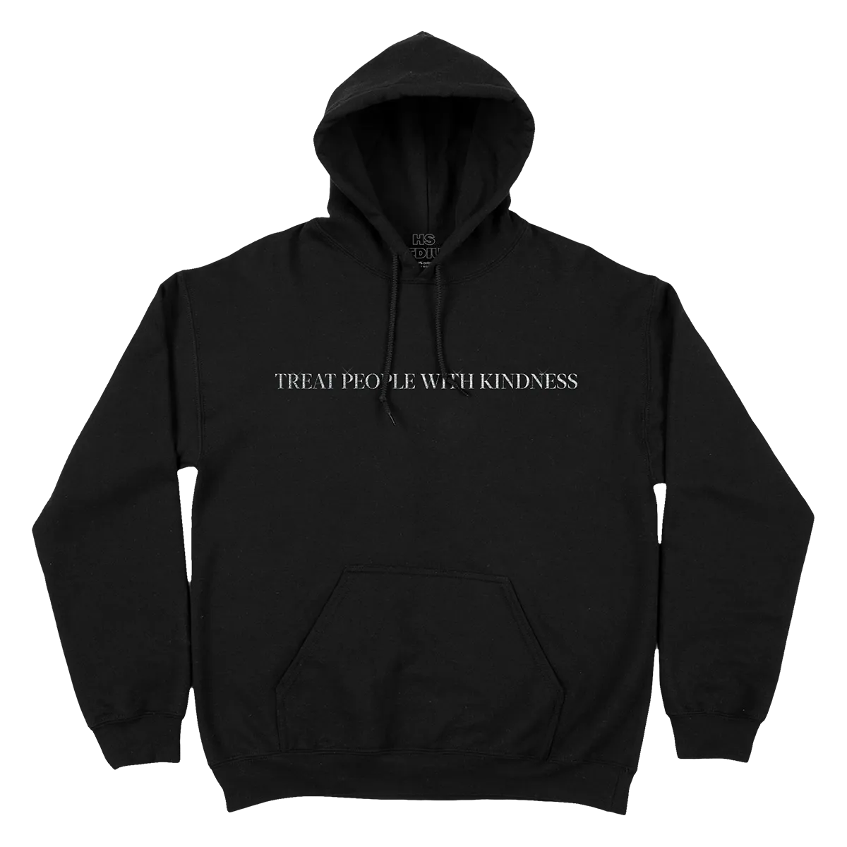 Treat People With Kindness Hoodie (Metallic Silver Embroidery)