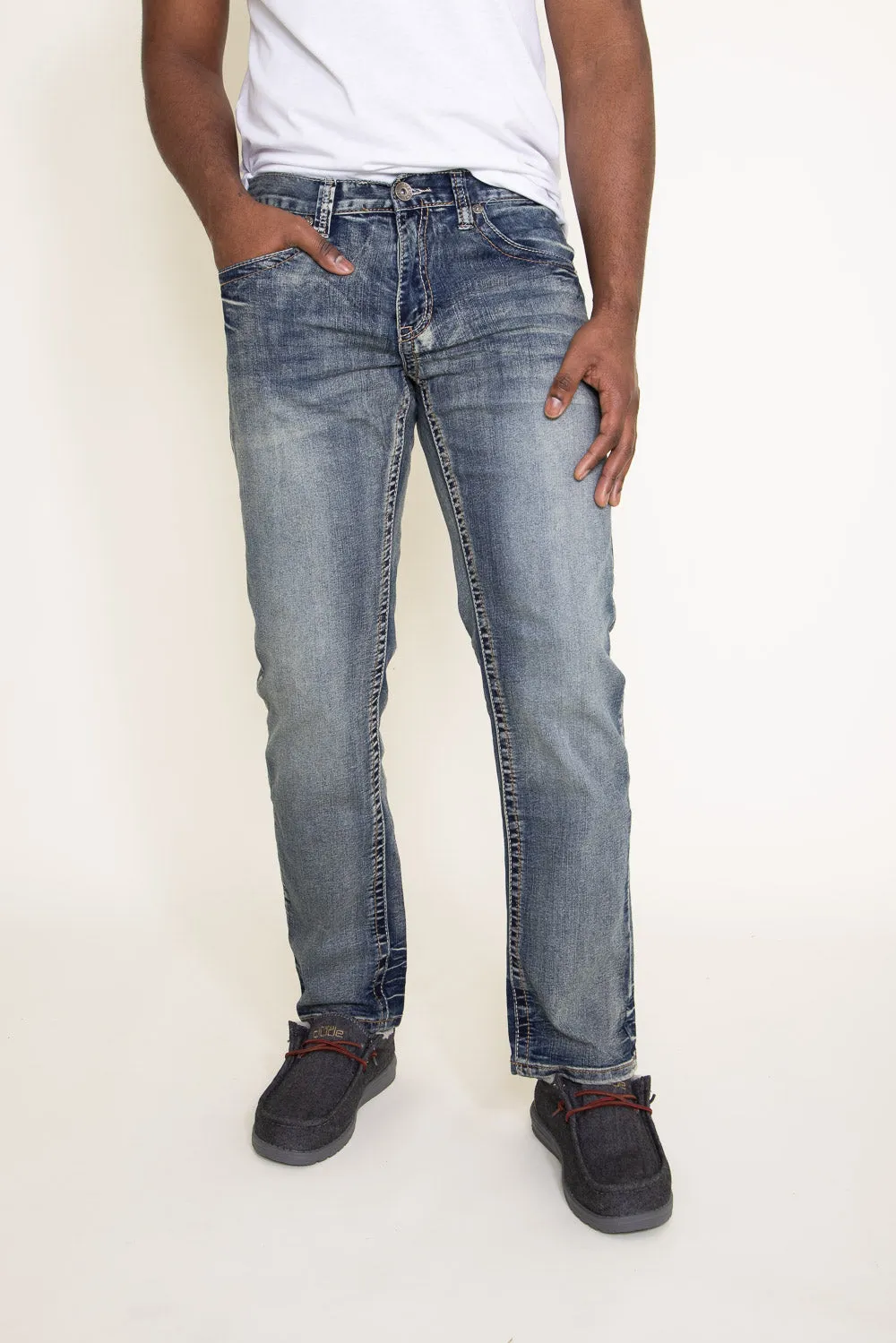 True Luck Ramsey Straight Stretch Jeans for Men | TL19150017