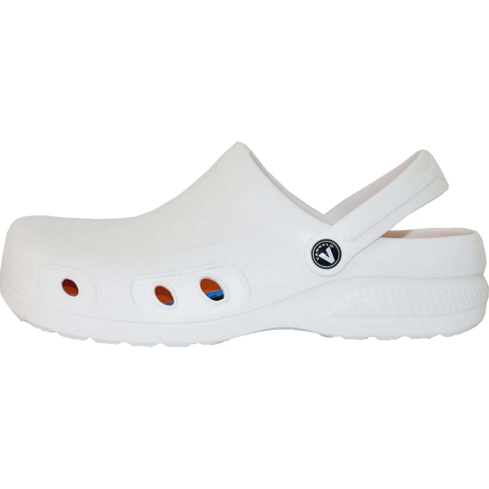 VANGELO Women Slip Resistant Clog RITZ White