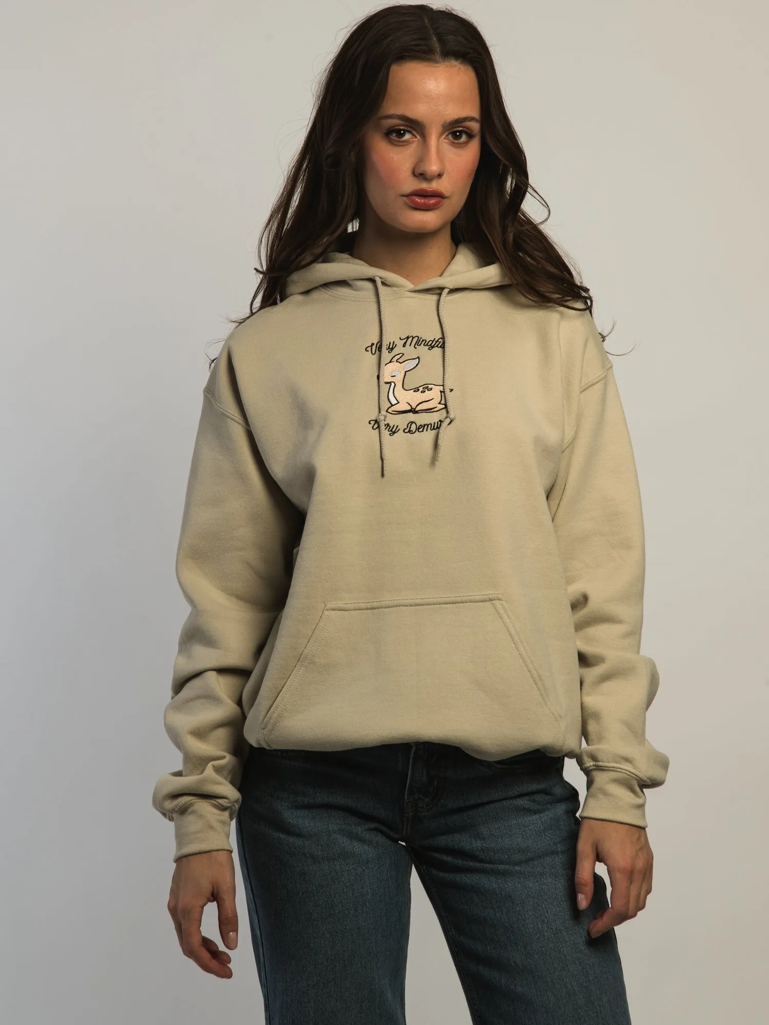 VERBAGE VERY DEMURE PULLOVER HOODIE - NATUREL