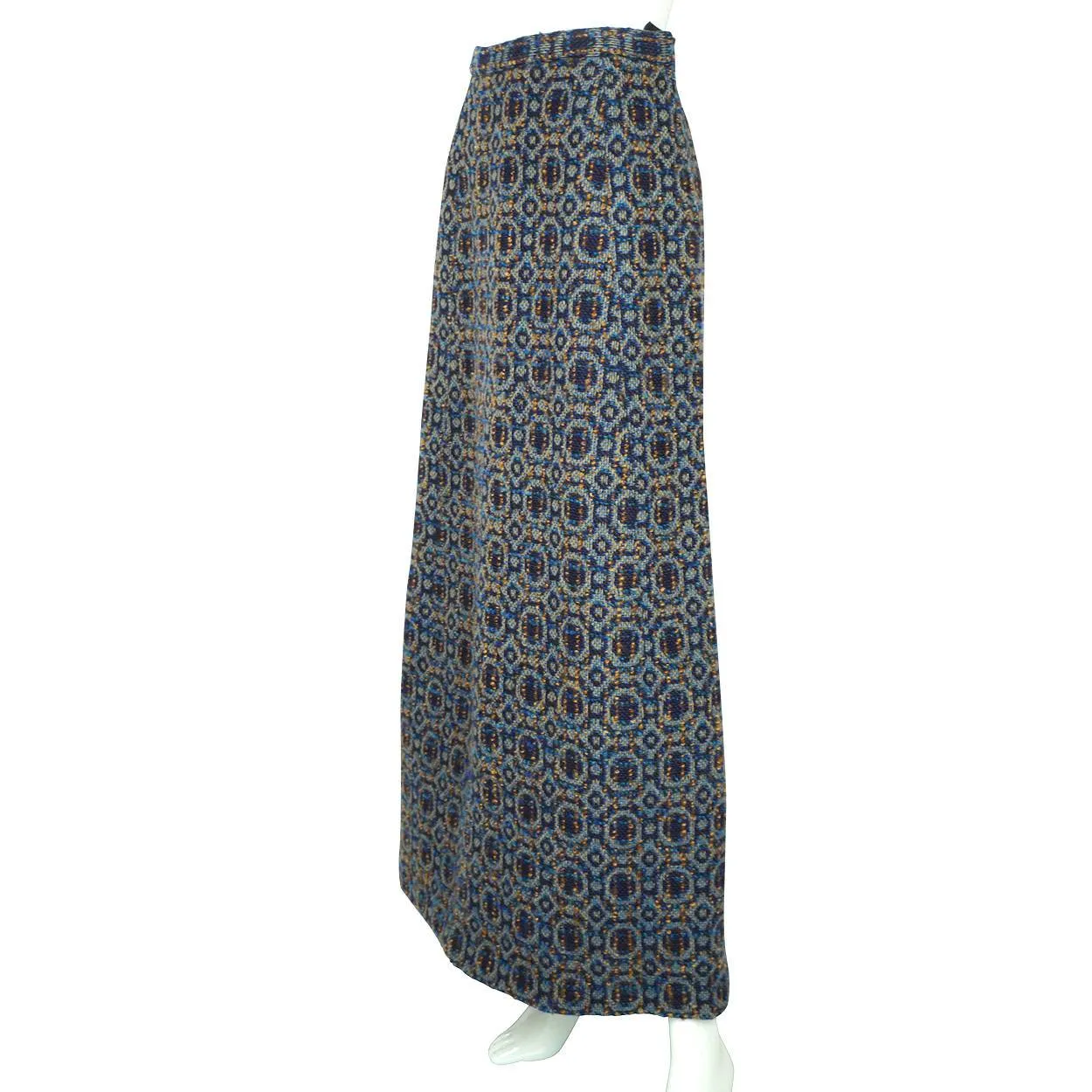 Vintage 1960s Woven Wool Tweed Skirt by Elegance Paris Size M 28” W