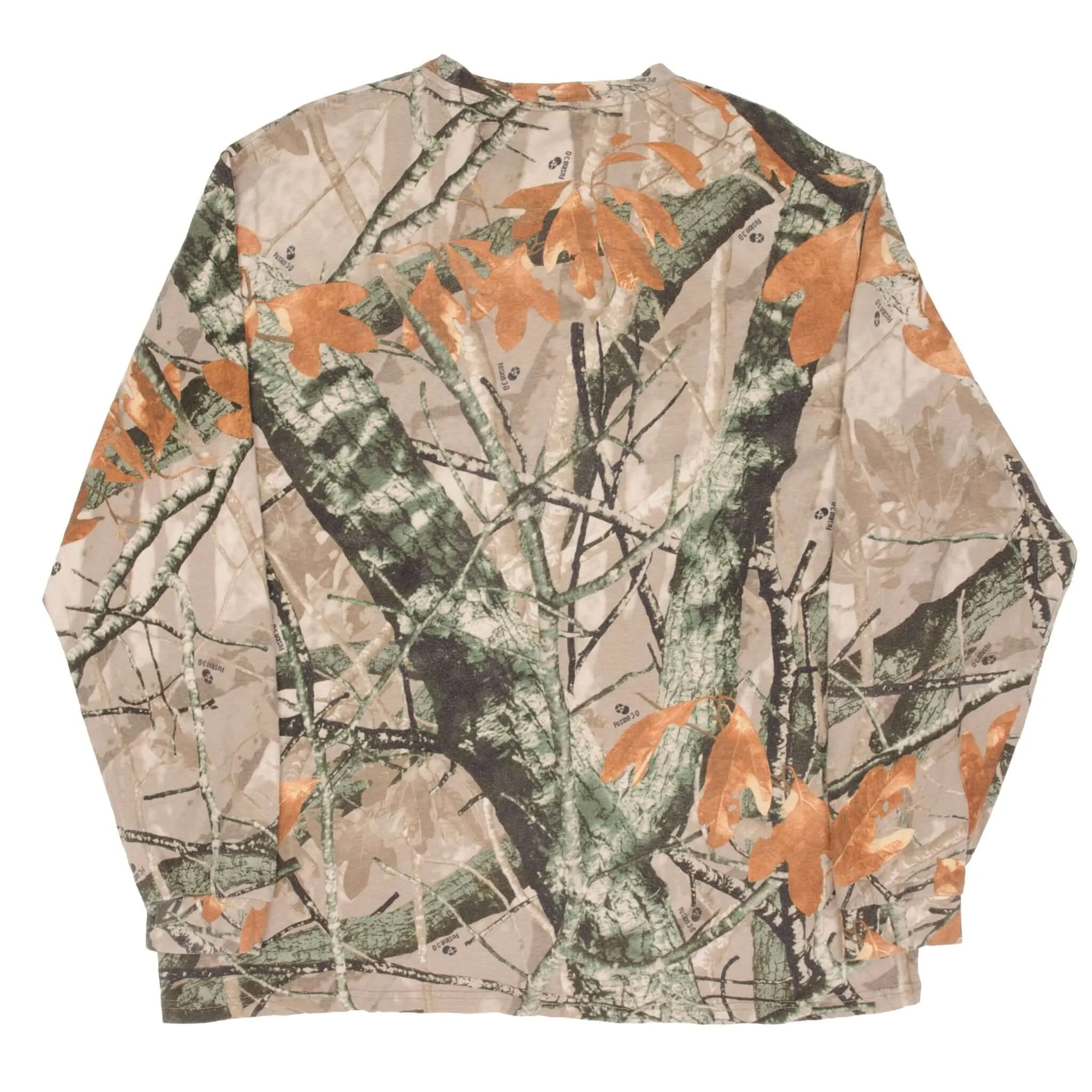 VINTAGE HUNTING FUSION 3D CAMO LONG SLEEVE POCKET TEE SHIRT SIZE XL