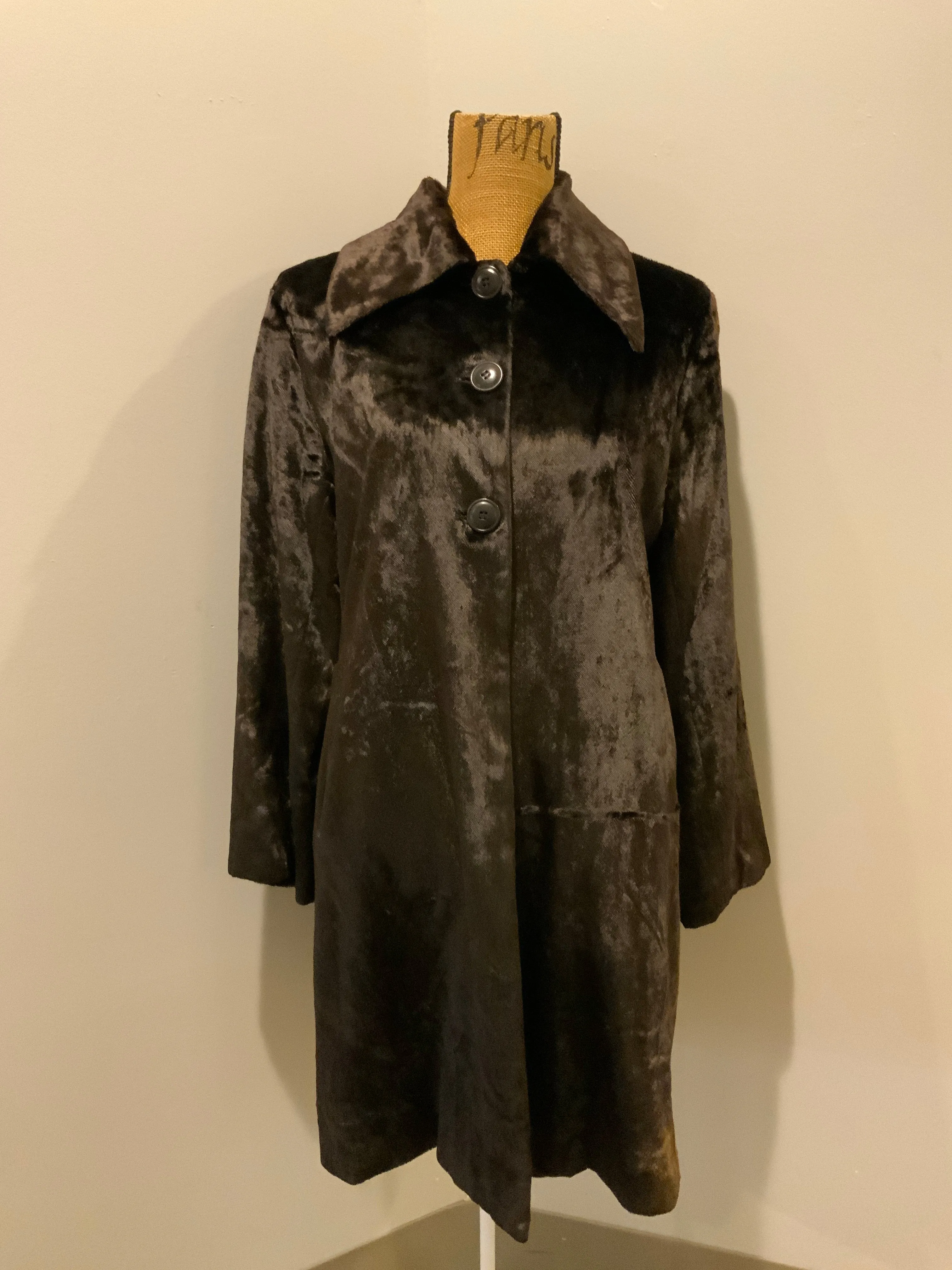 Vintage Isda & Co Velvet Car Coat, SOLD