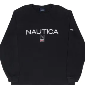 VINTAGE NAUTICA BLUE LONG SLEEVE TEE SHIRT 2000S MEDIUM