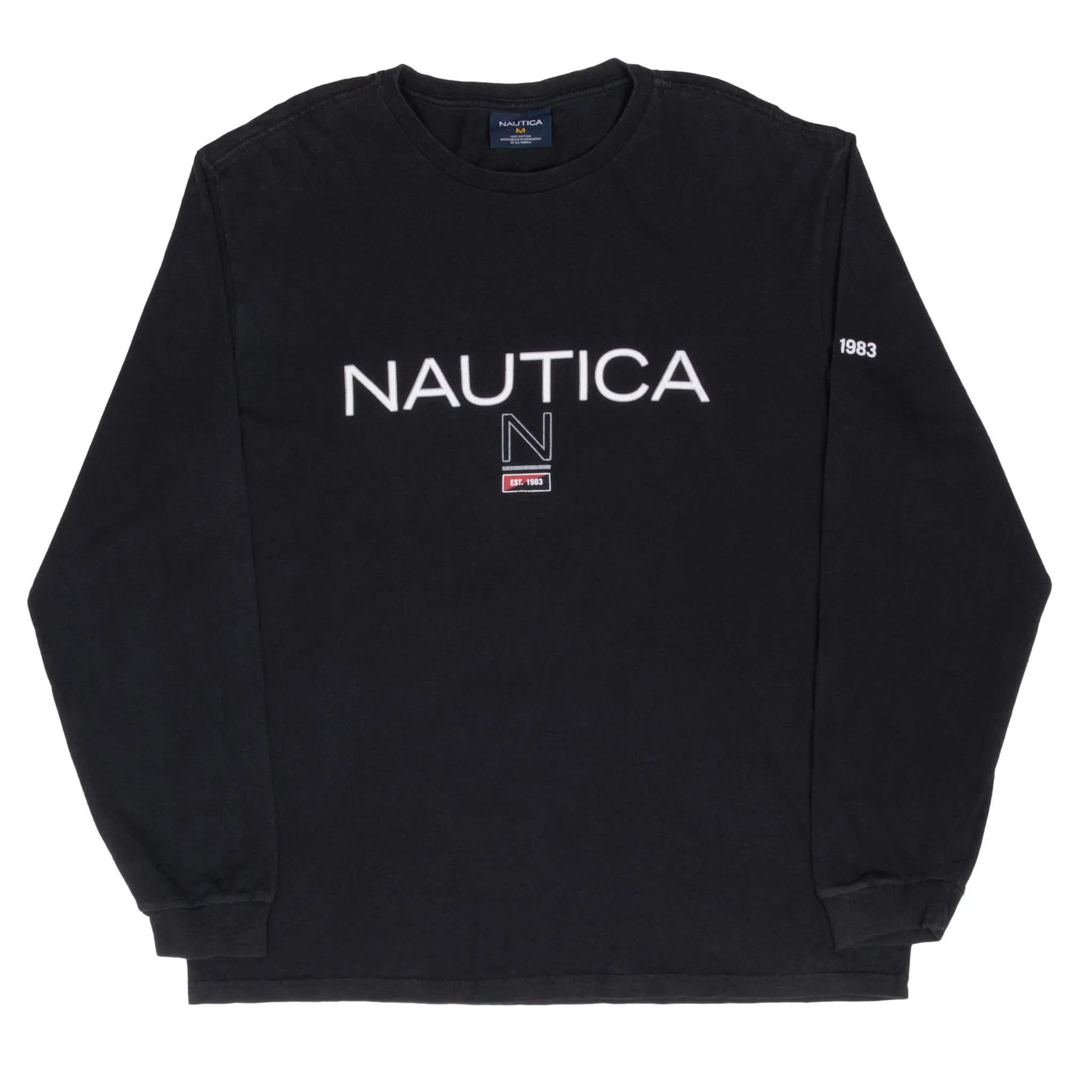 VINTAGE NAUTICA BLUE LONG SLEEVE TEE SHIRT 2000S MEDIUM