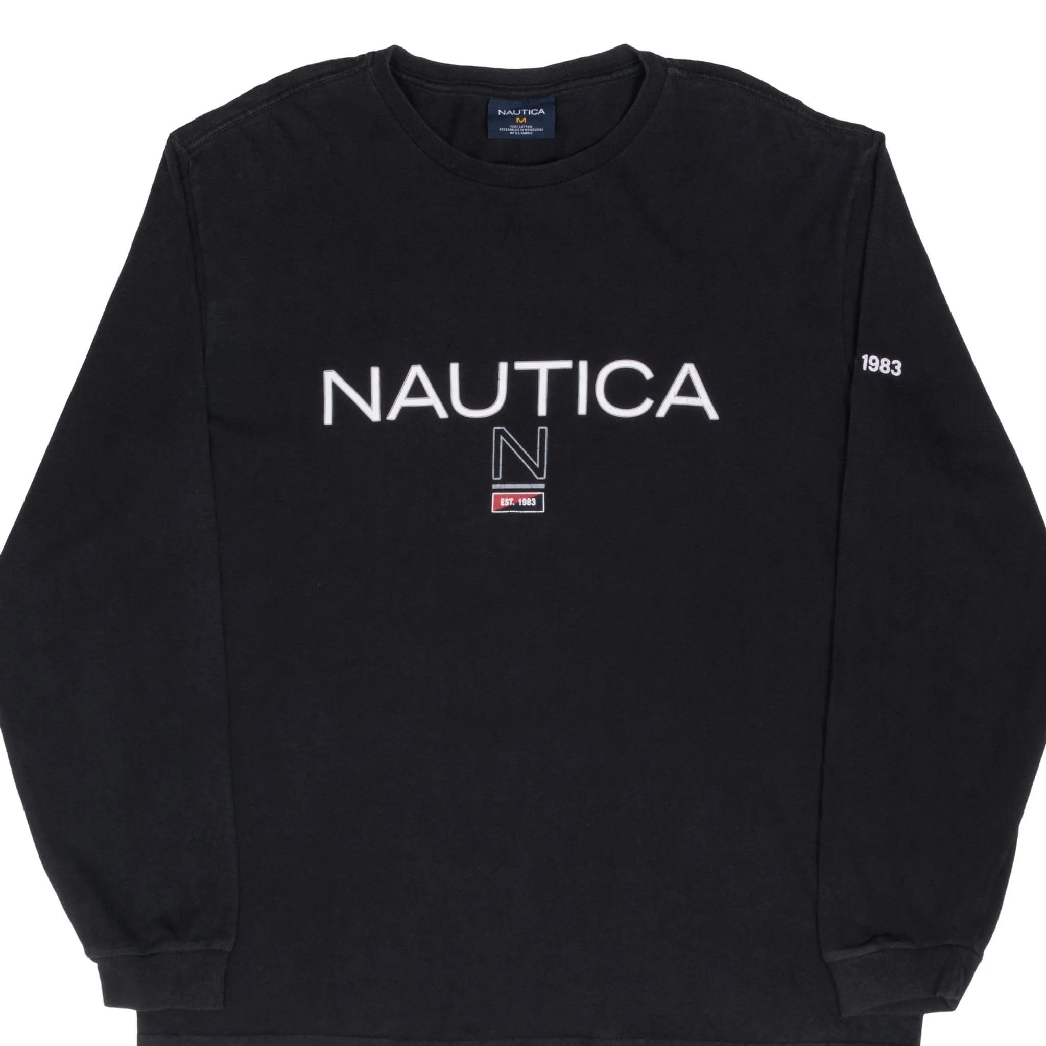 VINTAGE NAUTICA BLUE LONG SLEEVE TEE SHIRT 2000S MEDIUM