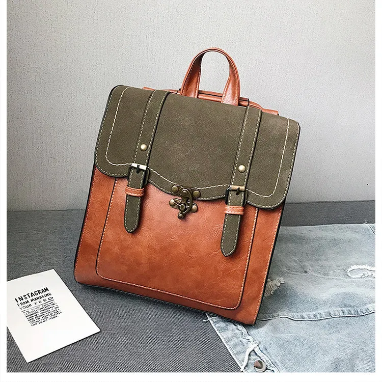 Vintage Preppy Style Women Backpacks