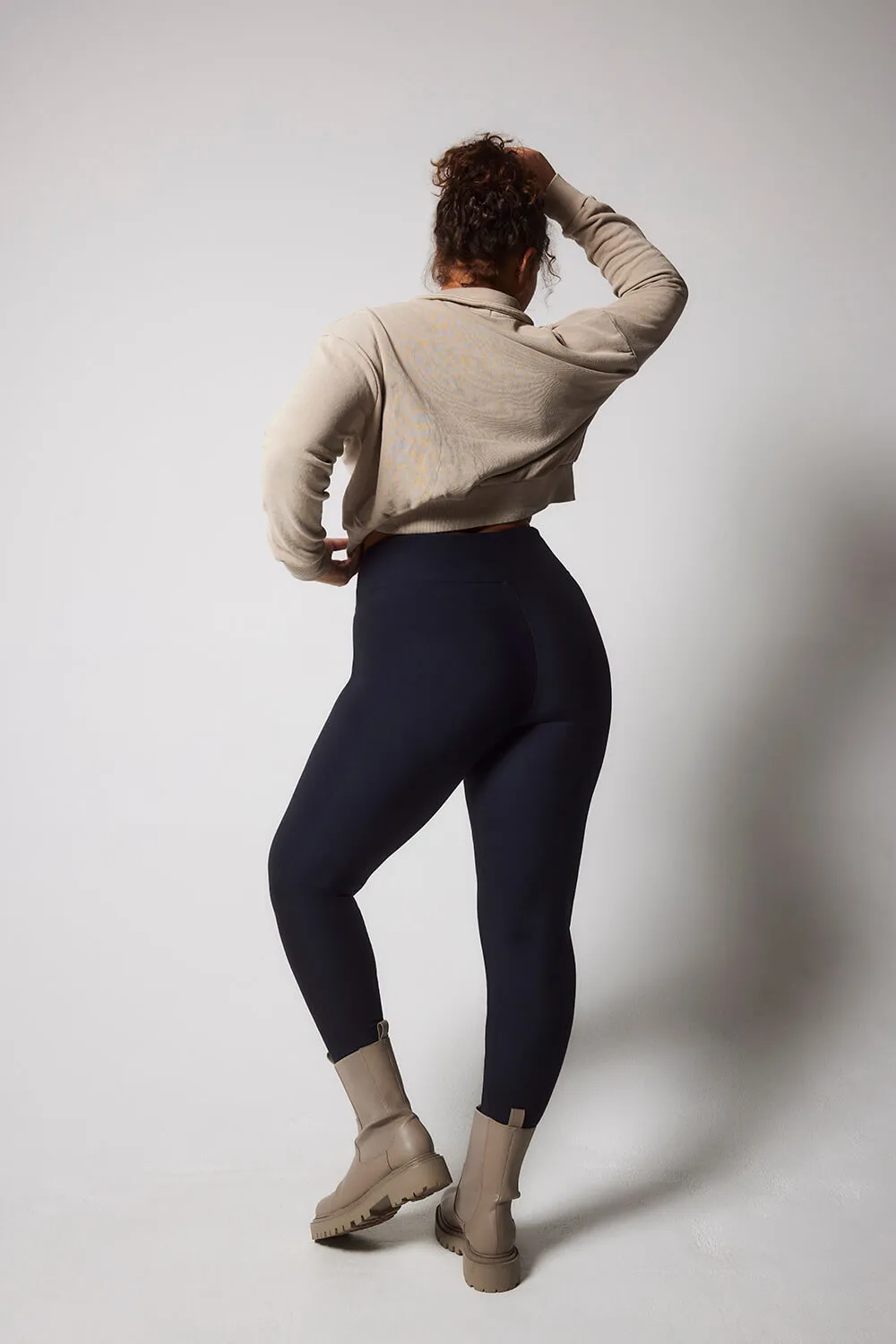 Winter Everyday High Waisted Leggings - Vintage Navy