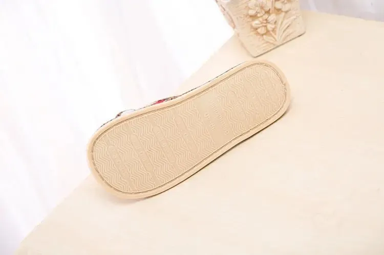 Women Sandal Hemp Linen Slipper Bamboo Butterfly Shoe Casual Comfortable Cool BSH02