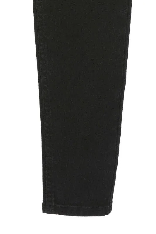 Womens Black Tapered Leg Skinny Jeans