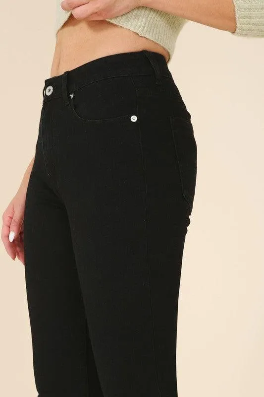 Womens Black Tapered Leg Skinny Jeans