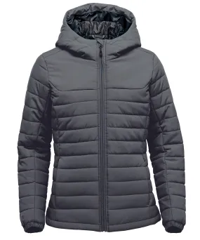 Womens Nautilus quilted hooded jacket | Dolphin