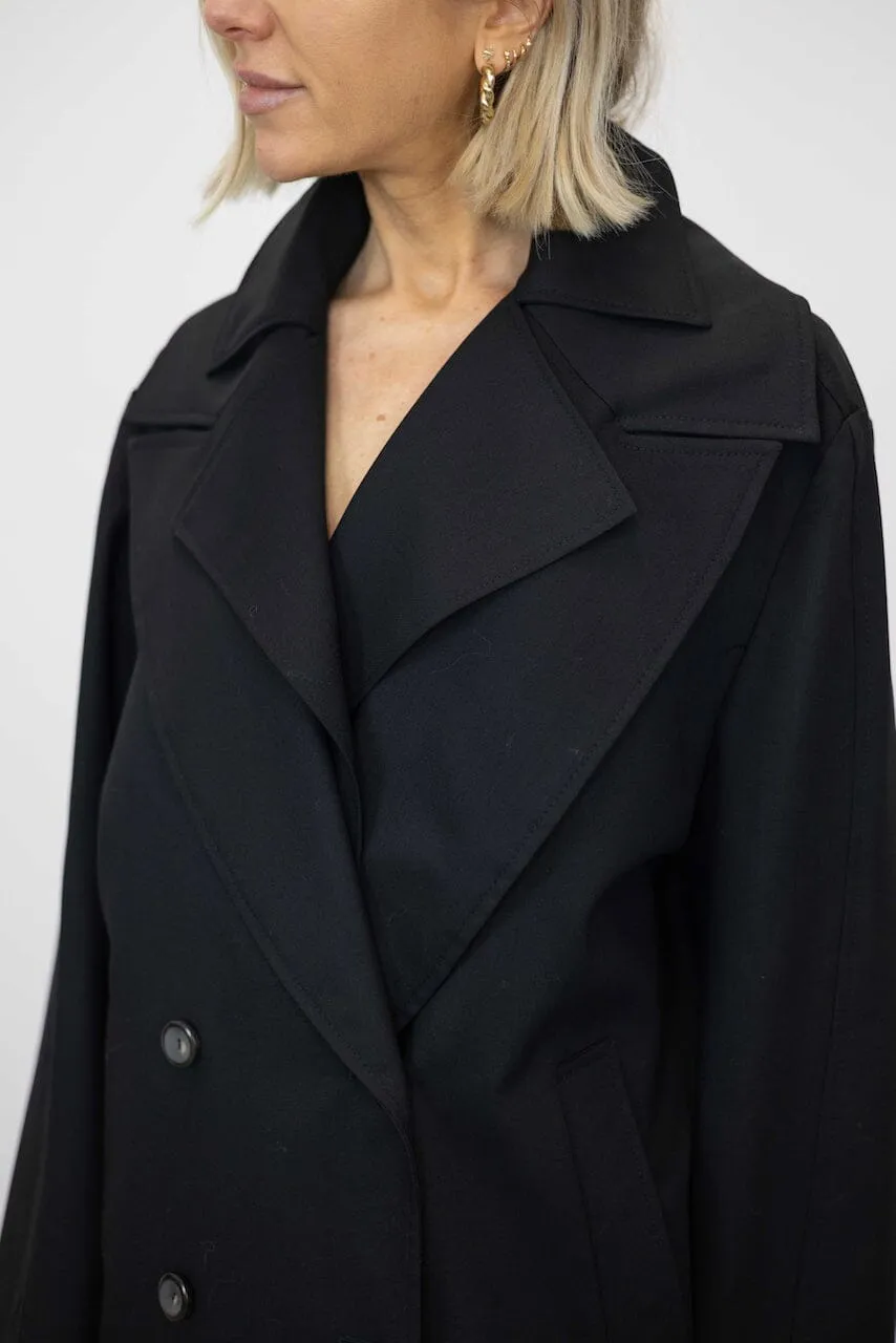 WOOL TAILORING SCARF COAT