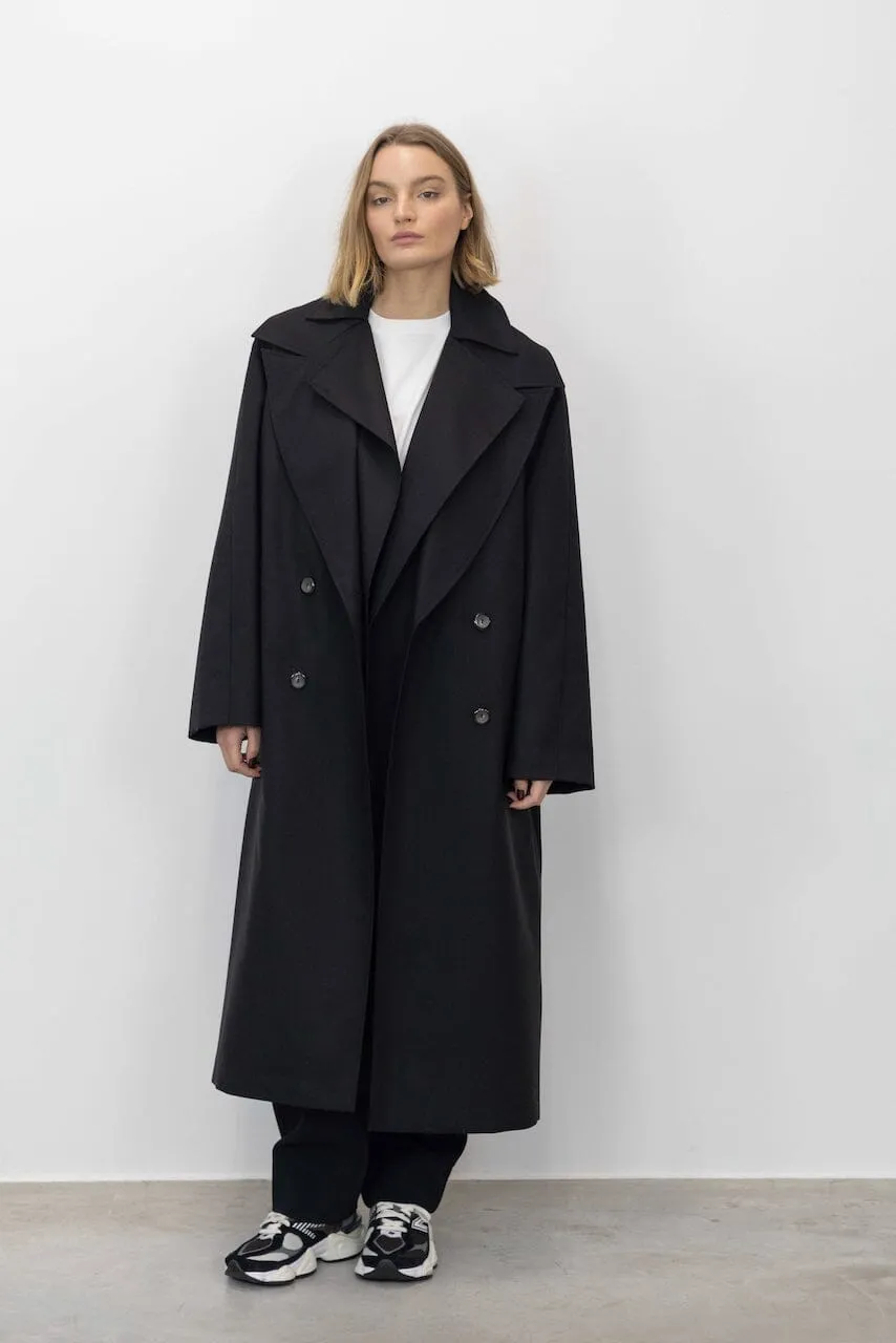 WOOL TAILORING SCARF COAT