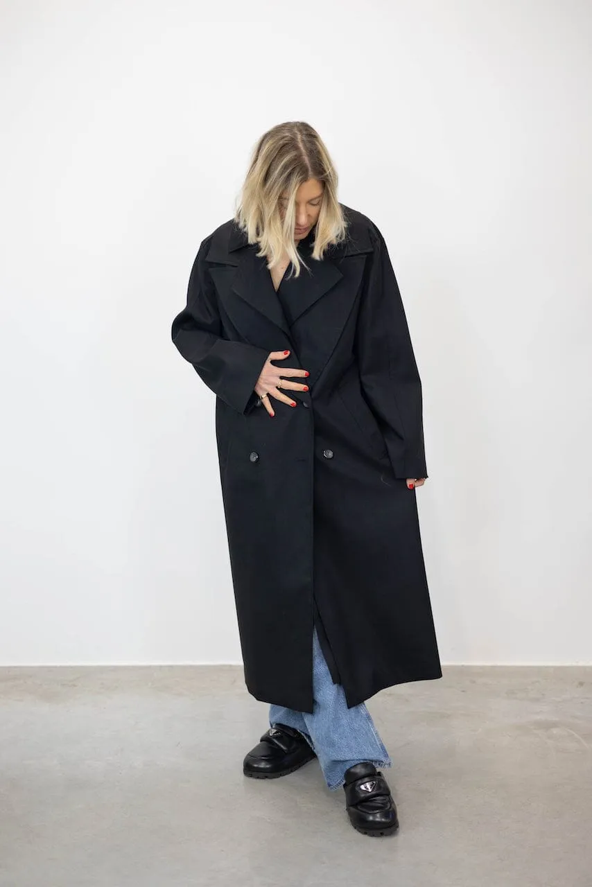 WOOL TAILORING SCARF COAT