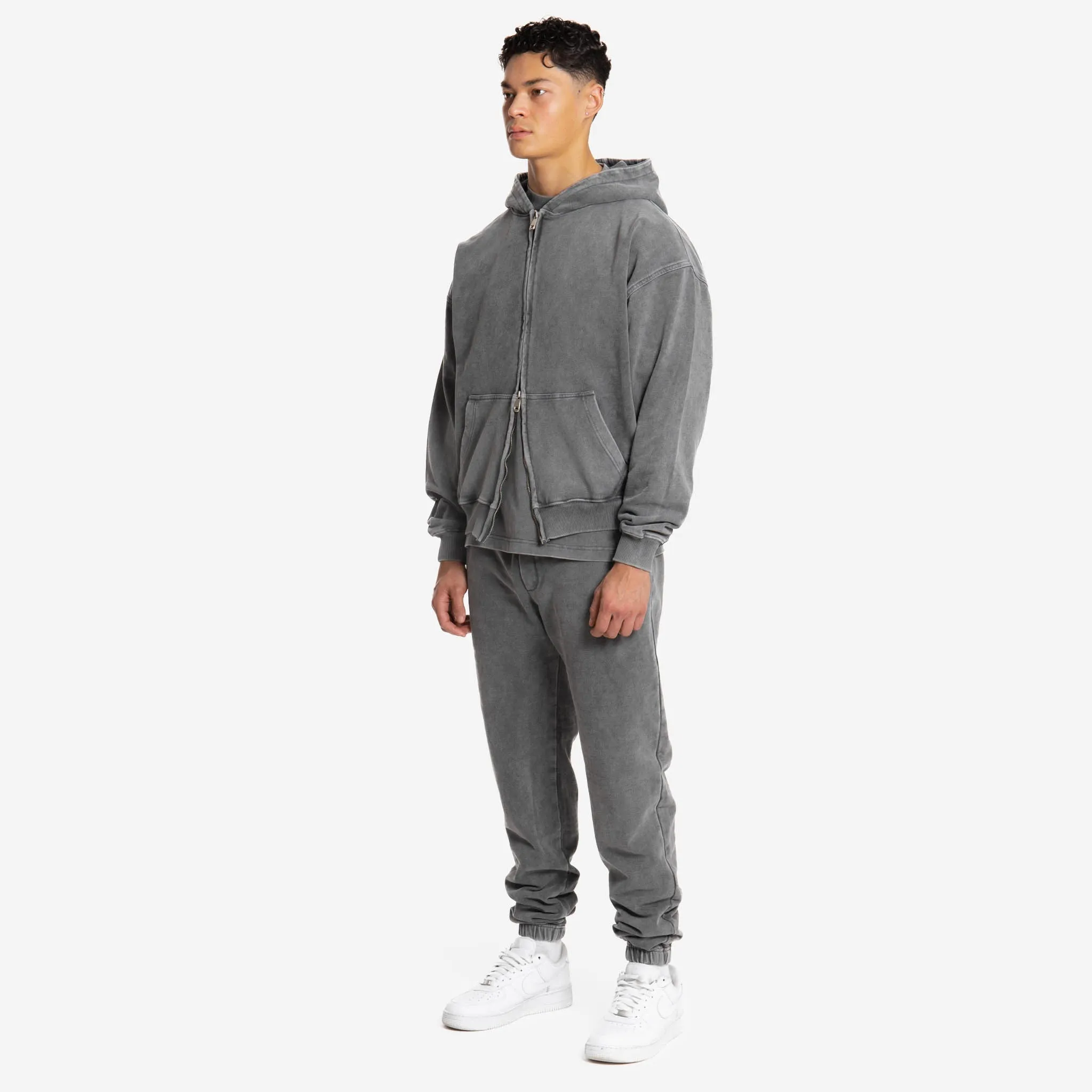 Zip Hoodie - Vintage Grey